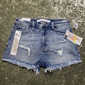 Tinseltown Hi-Rise The Mom Denim Shorts